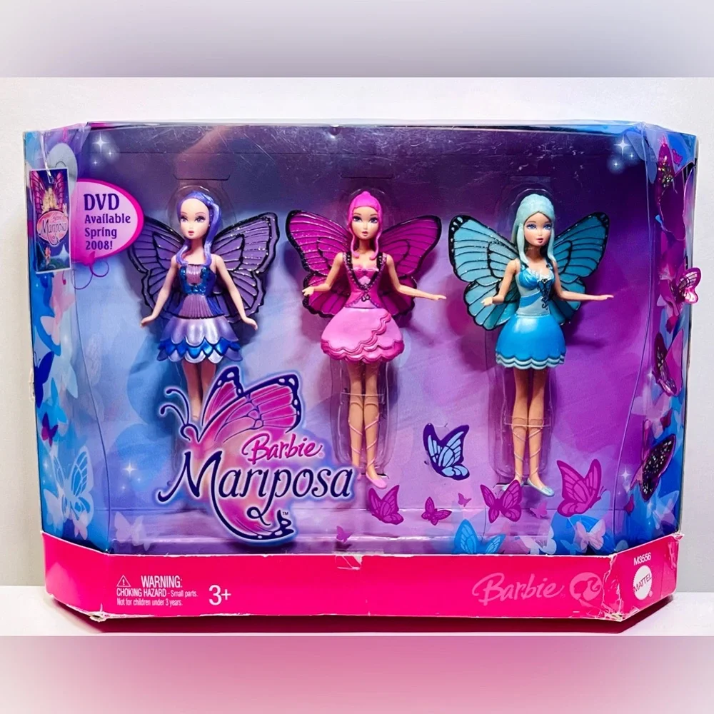 ULTRA RARE Barbie Mariposa Flutterfield Fairies Set NEW